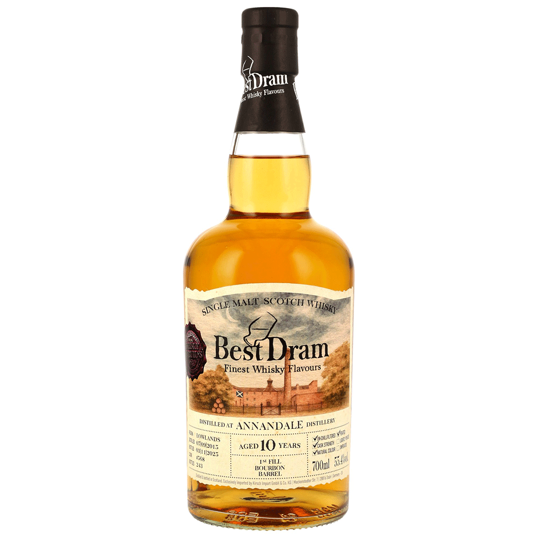 Annandale Peated 2015/2025 - 10 Jahre - 1st Fill Bourbon Barrel - Fassnummer 568 - Best Dram