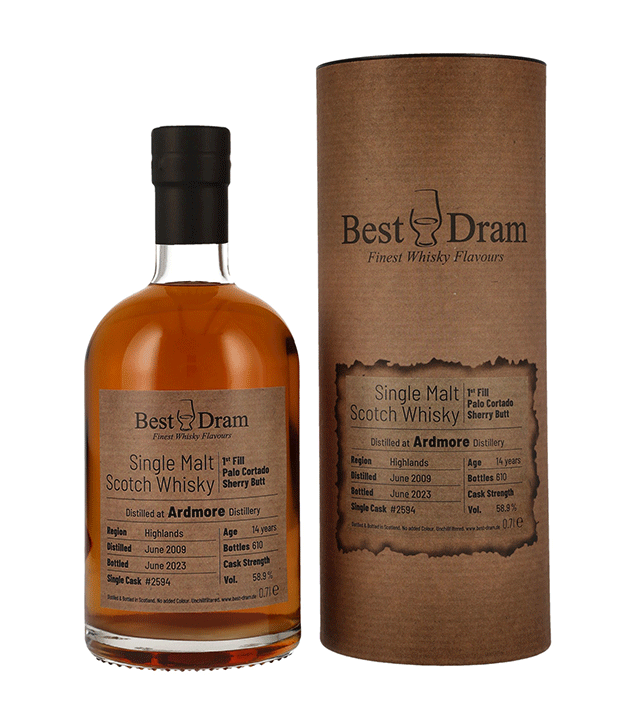 Ardmore 2009/2023 - 14 Jahre - Palo Cortado Sherry Butt - Fassnummer 2594 - Best Dram