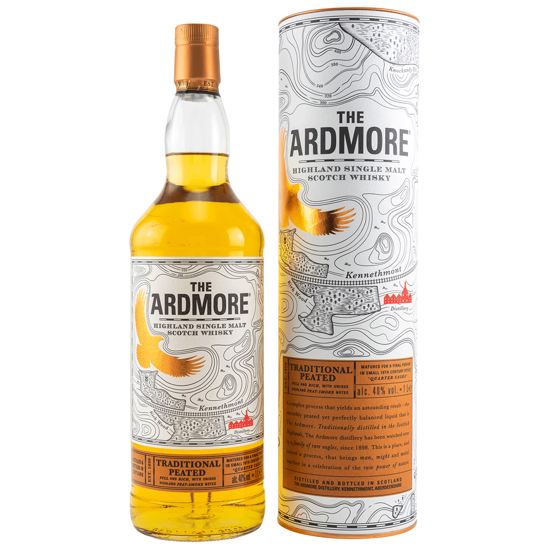 Ardmore - Traditional Peated - Highland Single Malt Scotch Whisky - 1,0 l