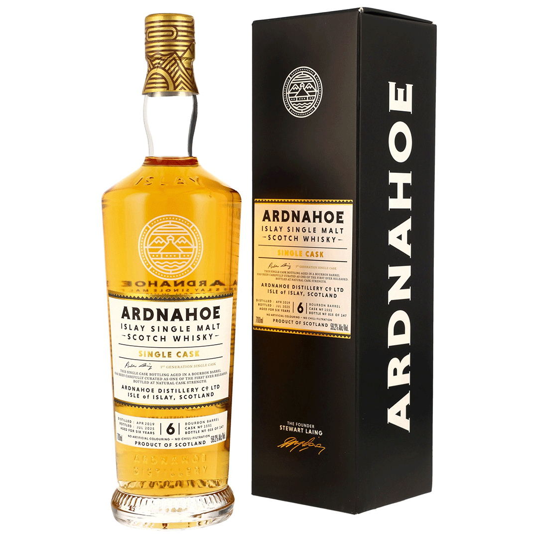 Ardnahoe 2019/2025 - 6 Jahre - Bourbon Barrel - Fassnummer 1551