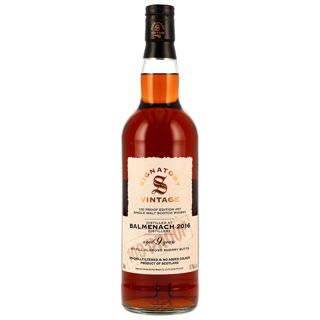 Balmenach 2016/2025 - 9 Jahre - 1st Fill Oloroso Sherry Butts - Signatory 100 PROOF Edition #57