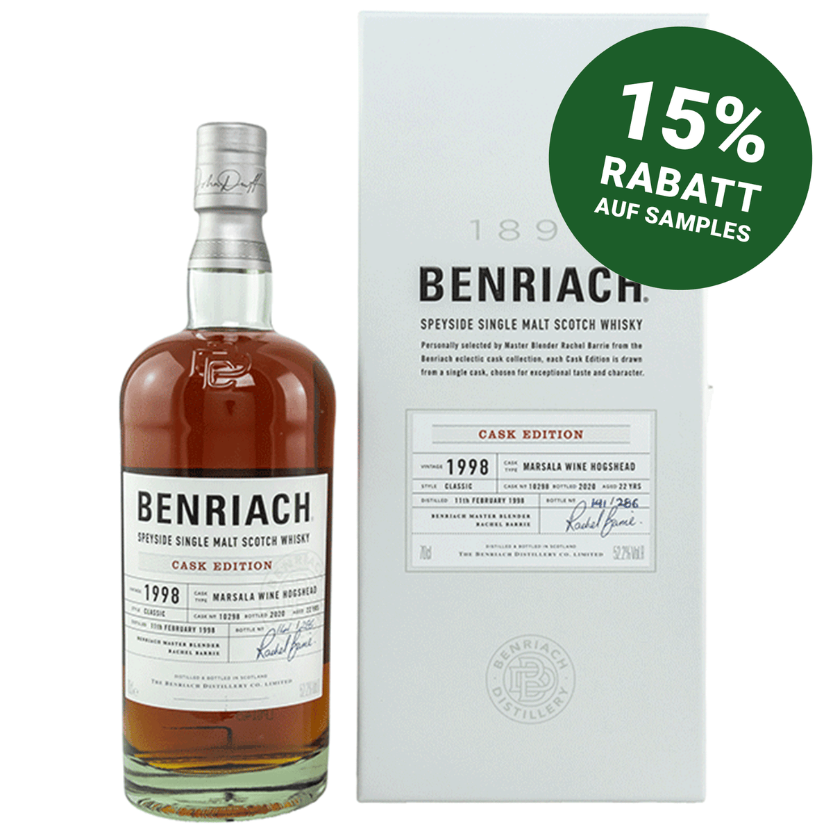Benriach 1998/2020 - 22 Jahre - Single Cask - Fassnummer 10298
