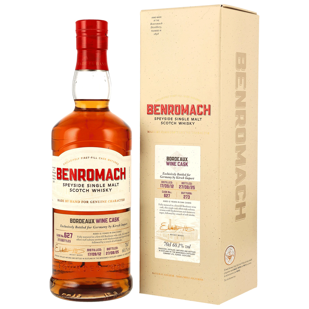 Benromach 2012/2025 - 12 Jahre - 1st Fill Bordeaux Wine Cask - Fassnummer 627