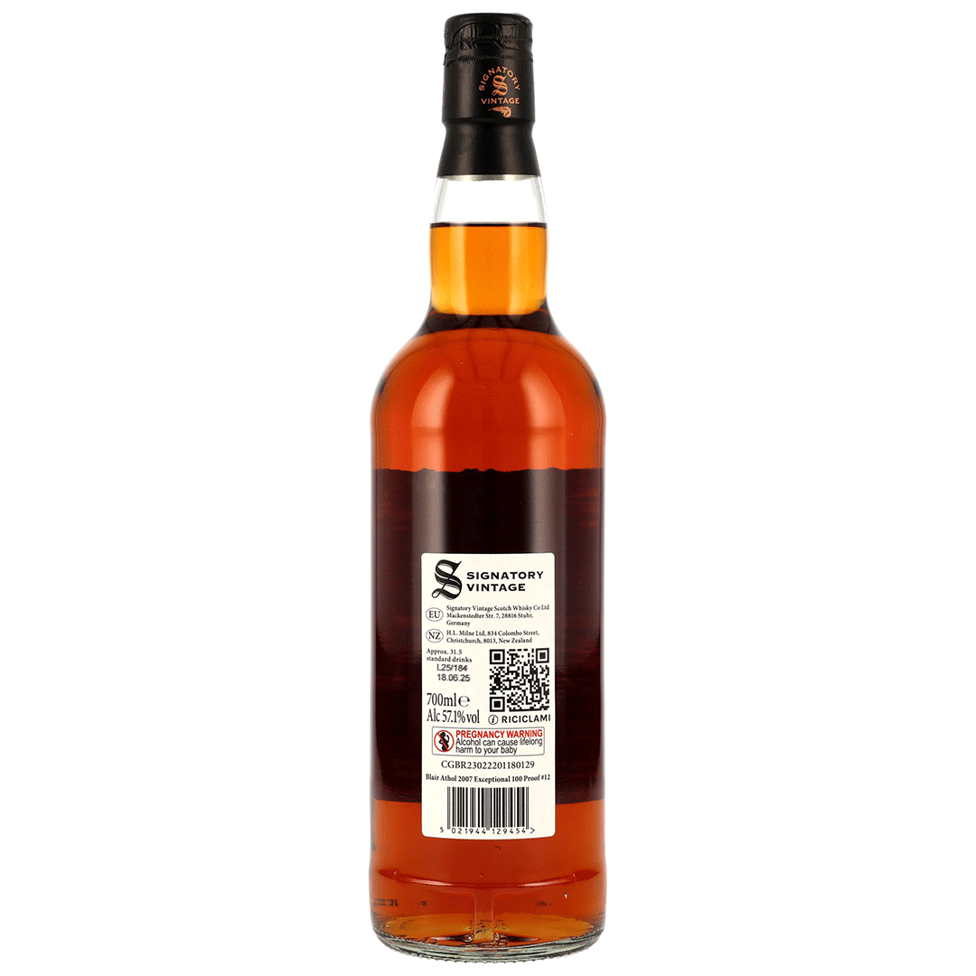 Blair Athol 2007/2025 - 17 Jahre - 1st Fill Oloroso Casks - Signatory 100 PROOF Exceptional Cask Edition #12