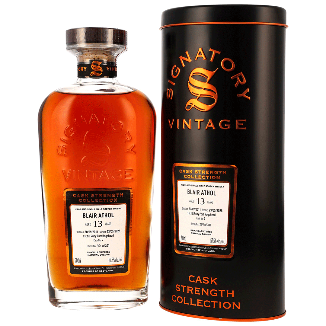 Blair Athol 2011/2025 - 13 Jahre - 1st Fill Ruby Port - Fassnummer 9 - Cask Strength Collection - Signatory Vintage