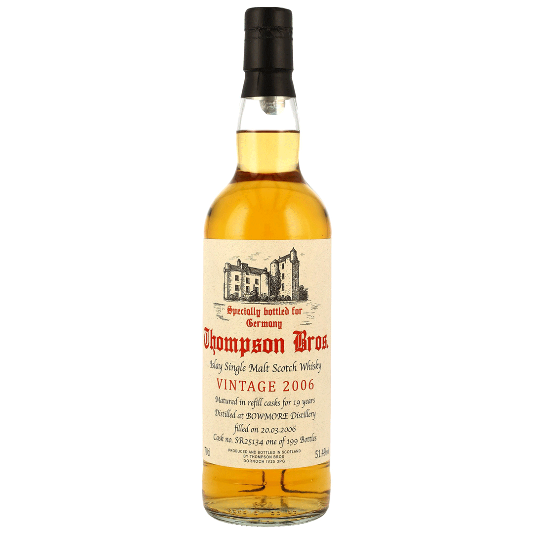 Bowmore 2006/2025 - 19 Jahre - Refill Cask - Fassnummer SR25134 - Thompson Bros.