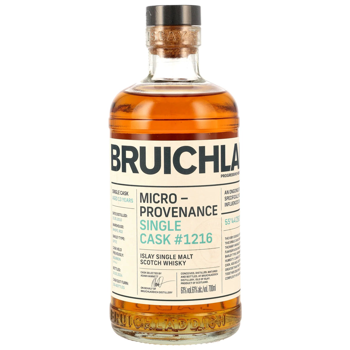Bruichladdich 2010/2024 - 13 Jahre - 1st Fill Bourbon Cask - Fassnummer 1216 - Micro Provence Single Cask