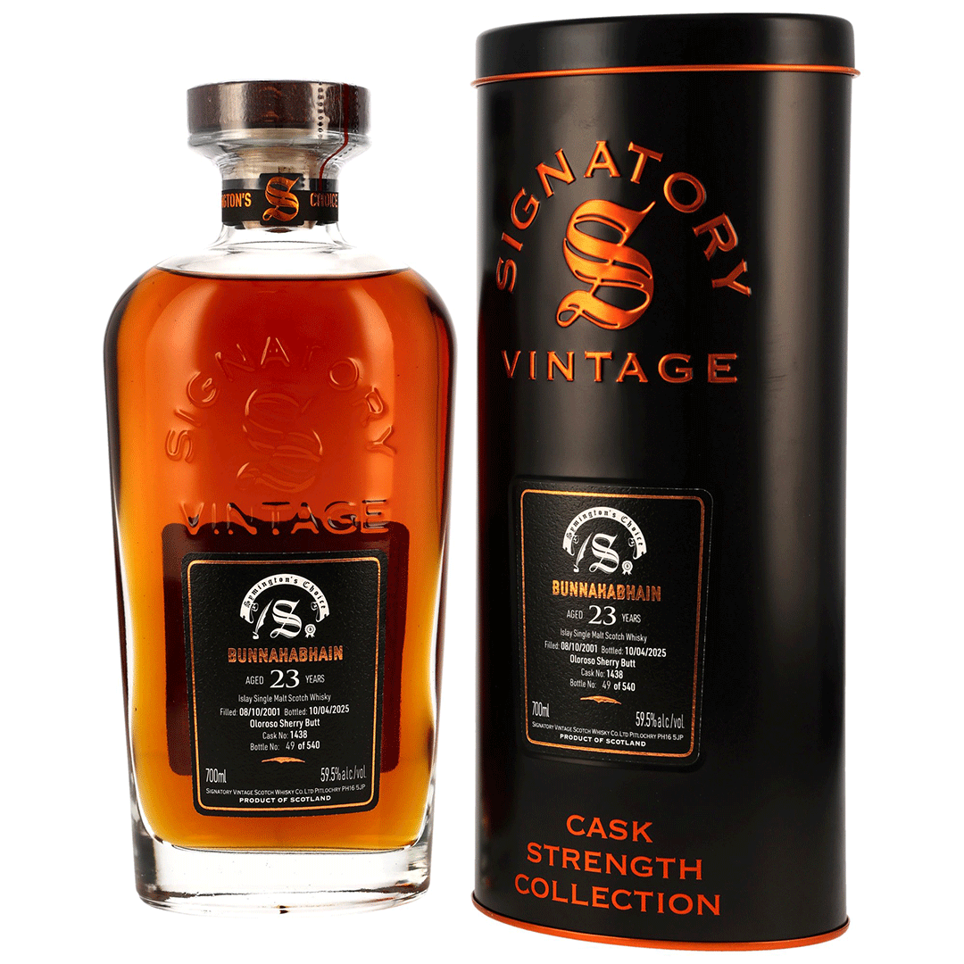 Bunnahabhain 2001/2025 - 23 Jahre - Oloroso Sherry Butt - Fassnummer 1436 - Signatory Symingtons Choice