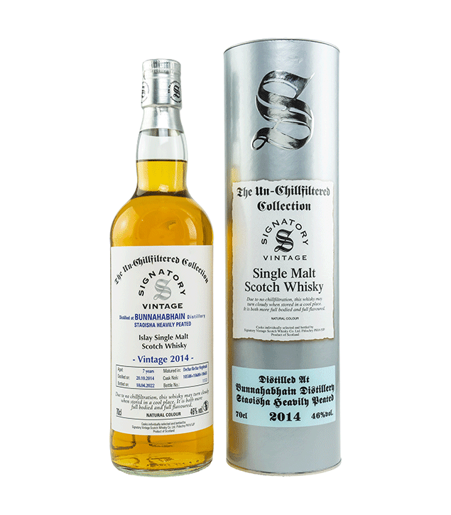 Bunnahabhain Staoisha 2014/2022 - 7 Jahre - Fassnummern 10588+10600+10603 - Signatory Vintage