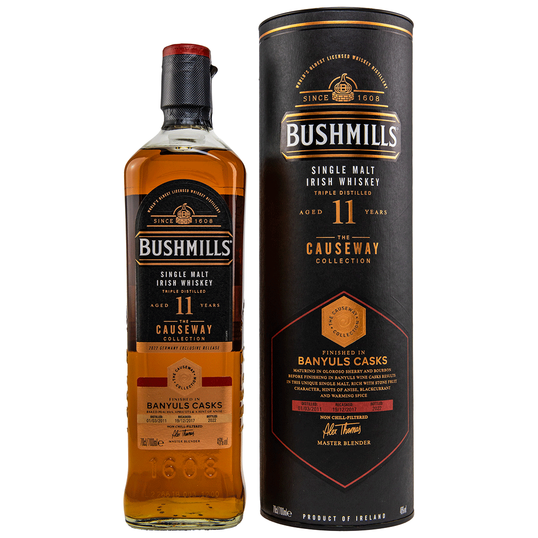 Bushmills 2011/2022 - 11 Jahre - Banyuls Cask - The Causeway Collection
