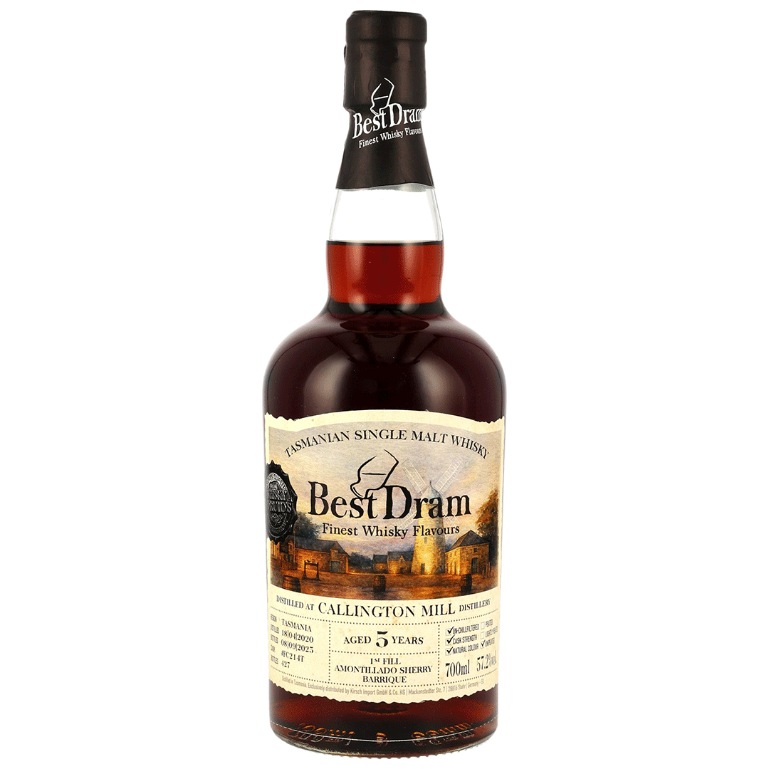 Callington Mill 2020/2025 - 5 Jahre - 1st Fill Amontillado Sherry Cask - Fassnummer FC214T - Best Dram