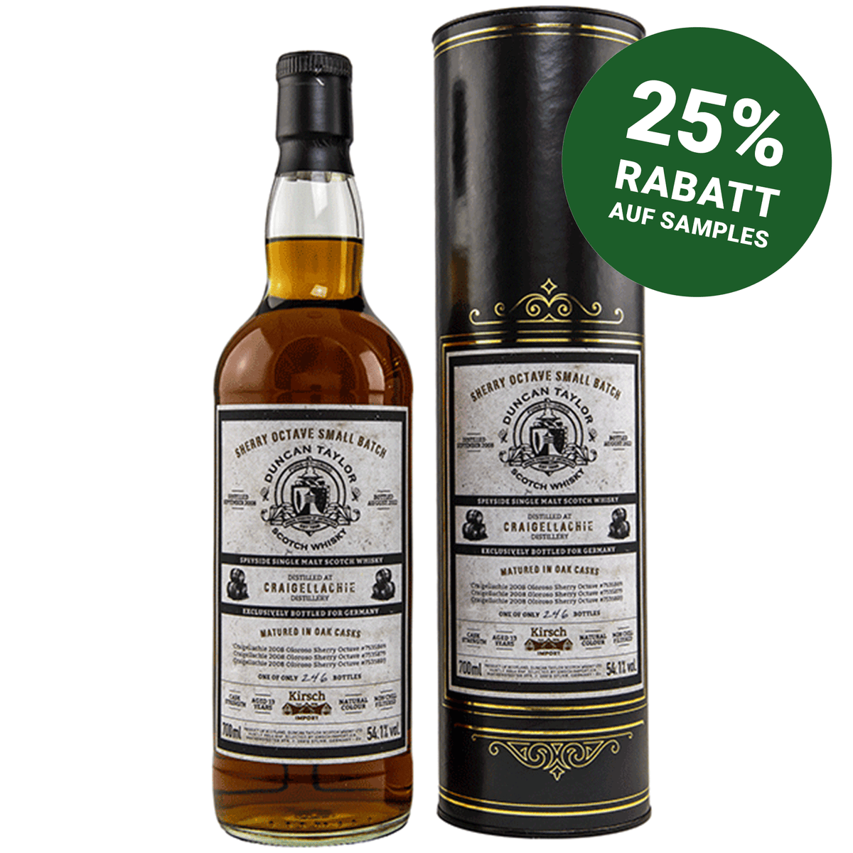 Craigellachie 2008/2022 - 13 Jahre - Fassnummer 7535869+7535879+7535889 - Duncan Taylor