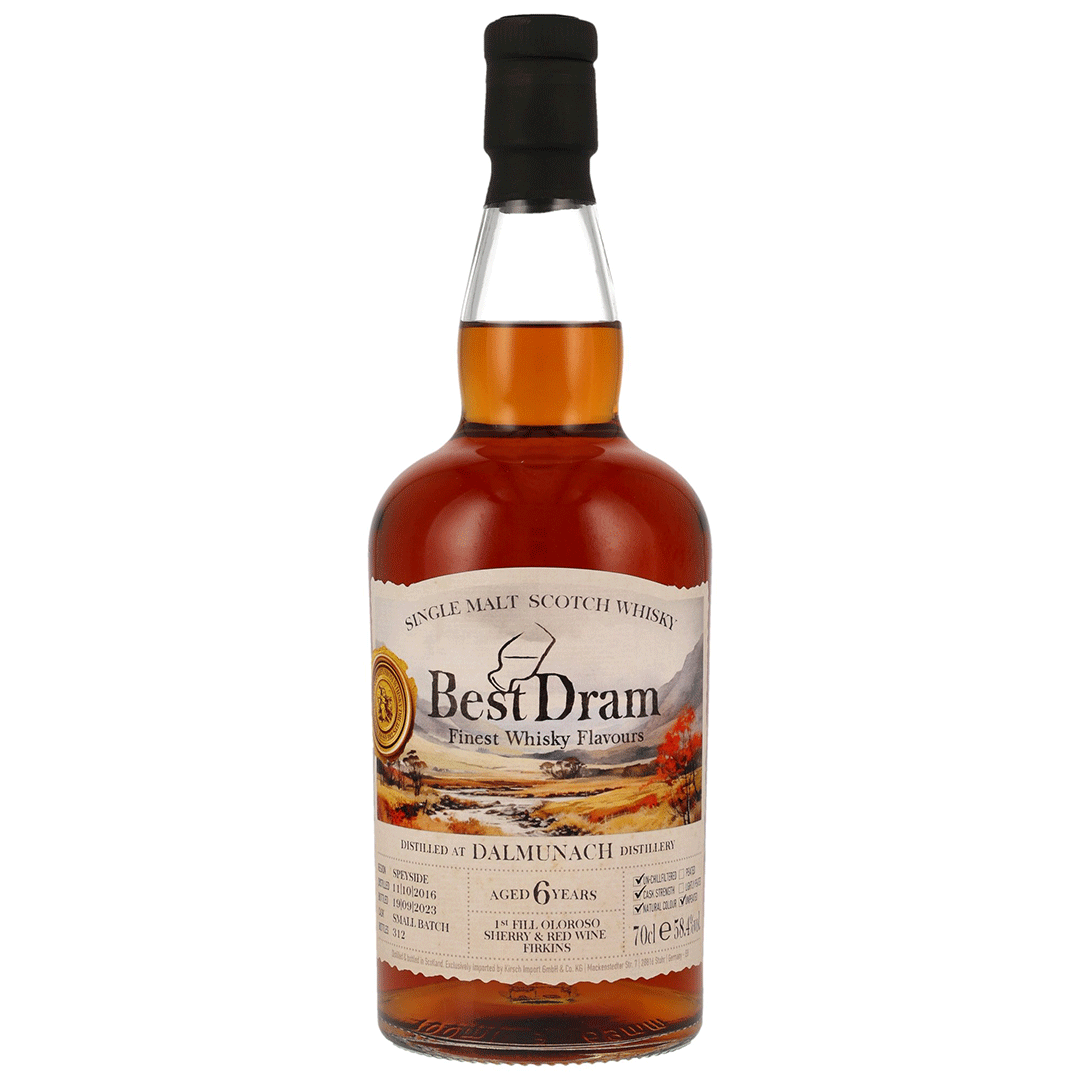 Dalmunach 2016/2023 - 6 Jahre - Oloroso Sherry & Red Wine Firkins - Best Dram