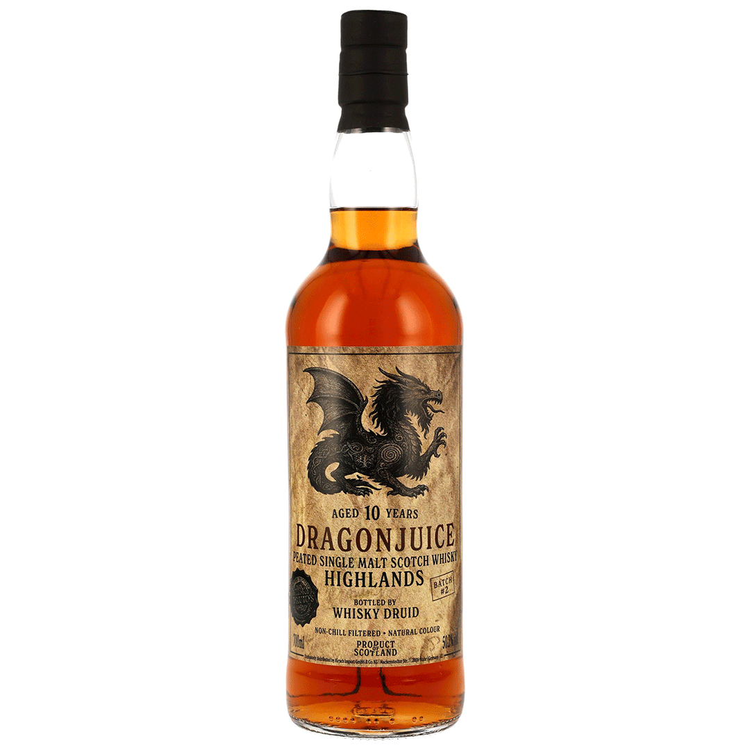 Dragonjuice 10 Jahre Highlands - Peated Single Malt Whisky - Batch #2 - Whisky Druid