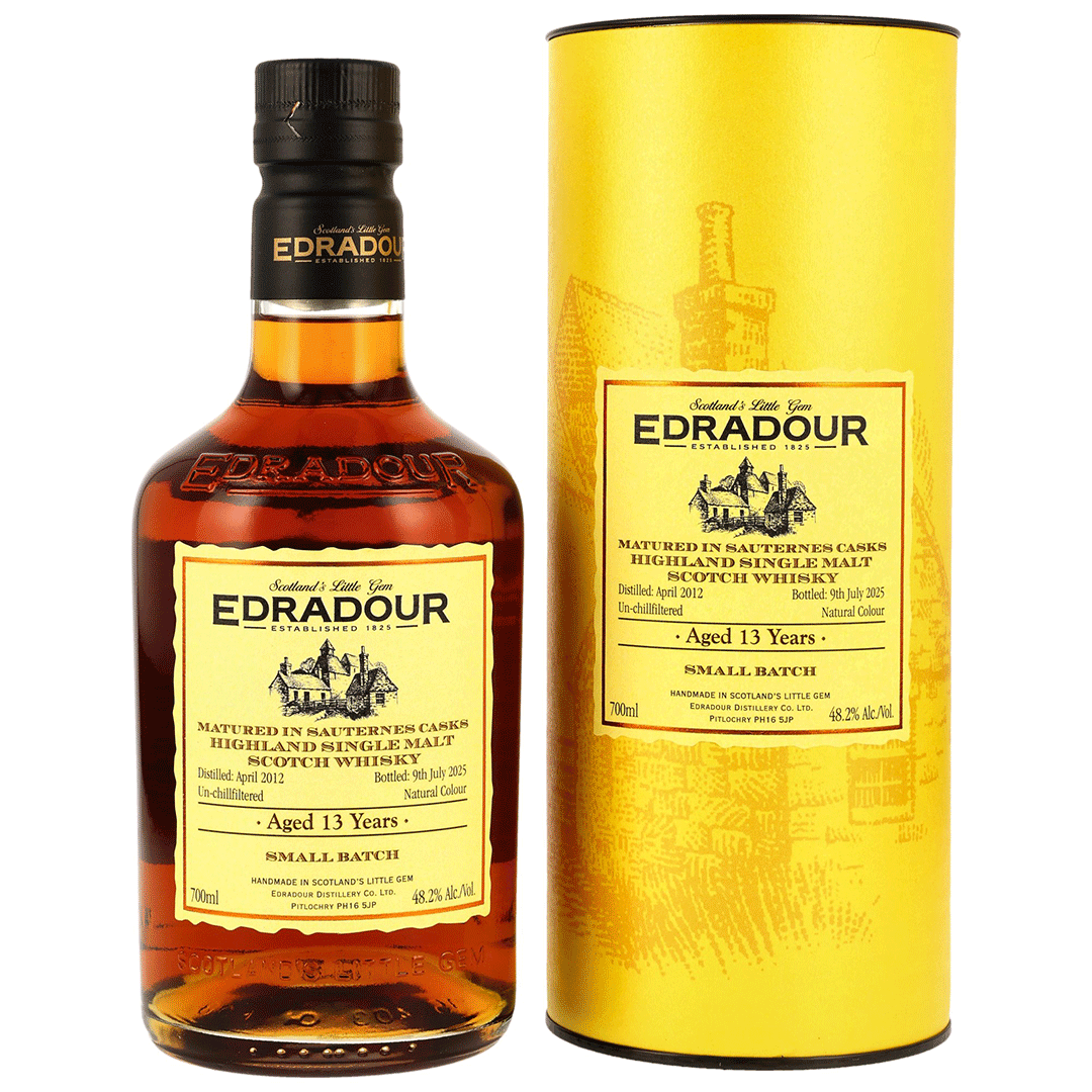 Edradour 2012/2025 - 13 Jahre - 1st Fill Sauternes Hogsheads - Fassnummer 168, 169, 171, 172, 173, 174 - Small Batch