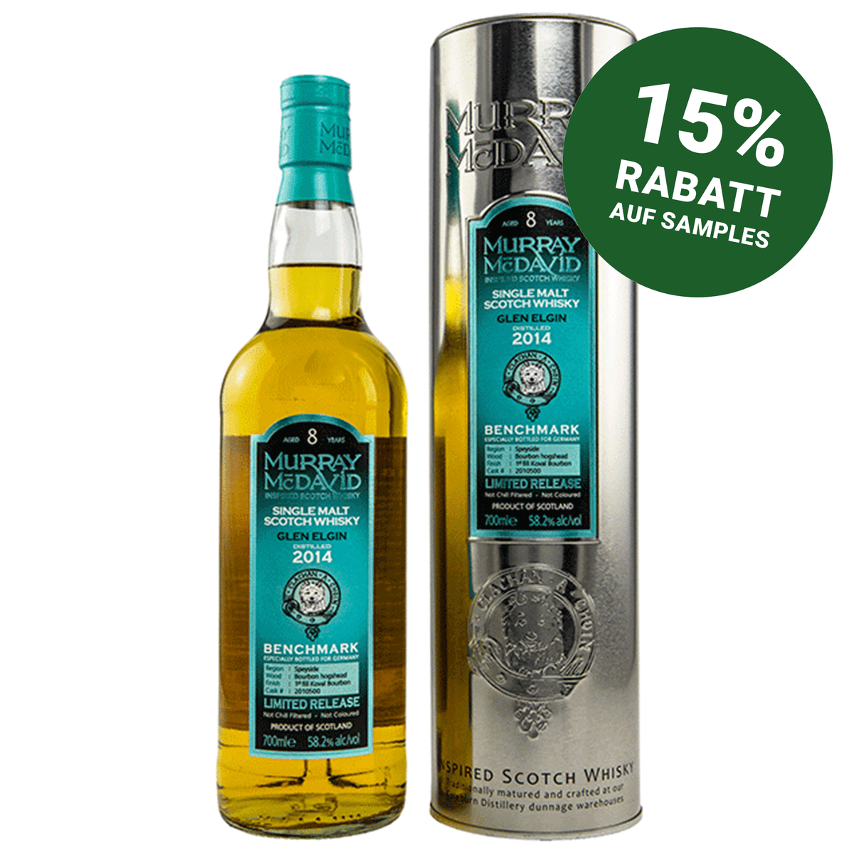 Glen Elgin 2014/2022 - 8 Jahre - First Fill Koval Finish - Fassnummer 2010500 - Murray McDavid