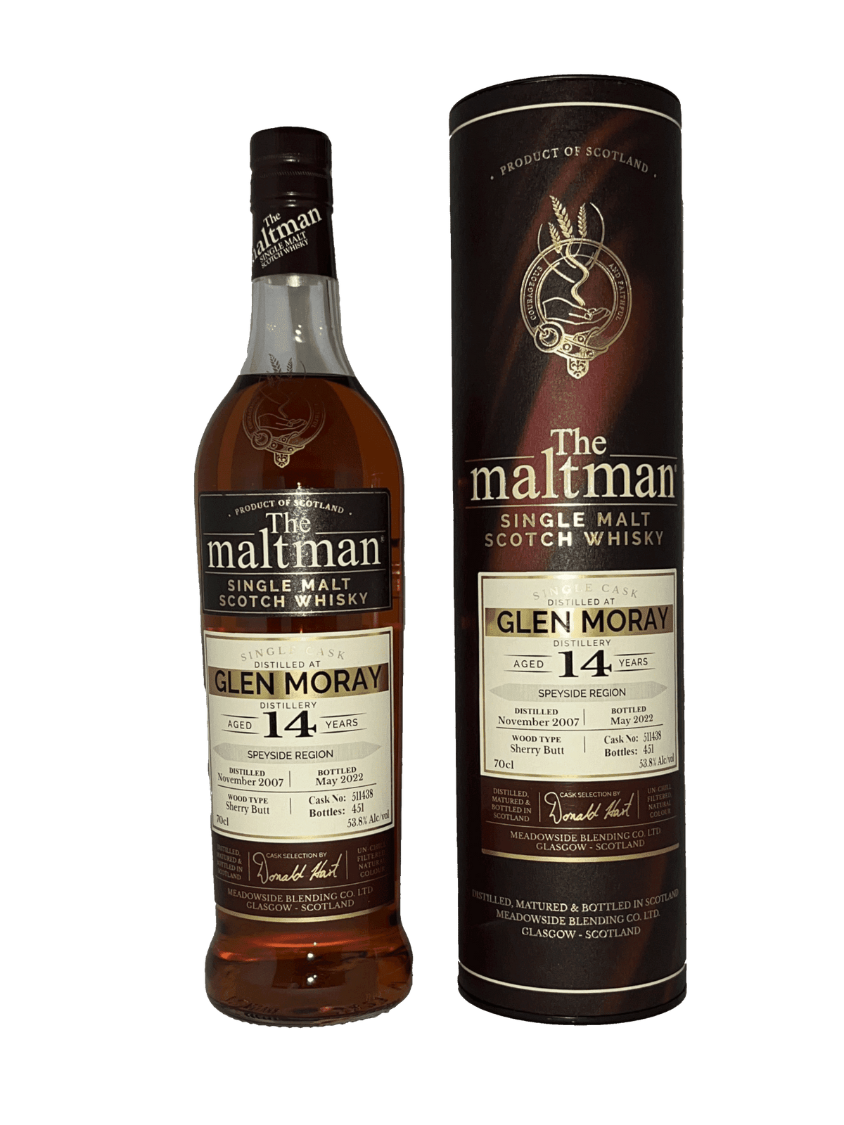 Glen Moray 2007/2022 - 14 Jahre - Sherry Cask - The Maltman