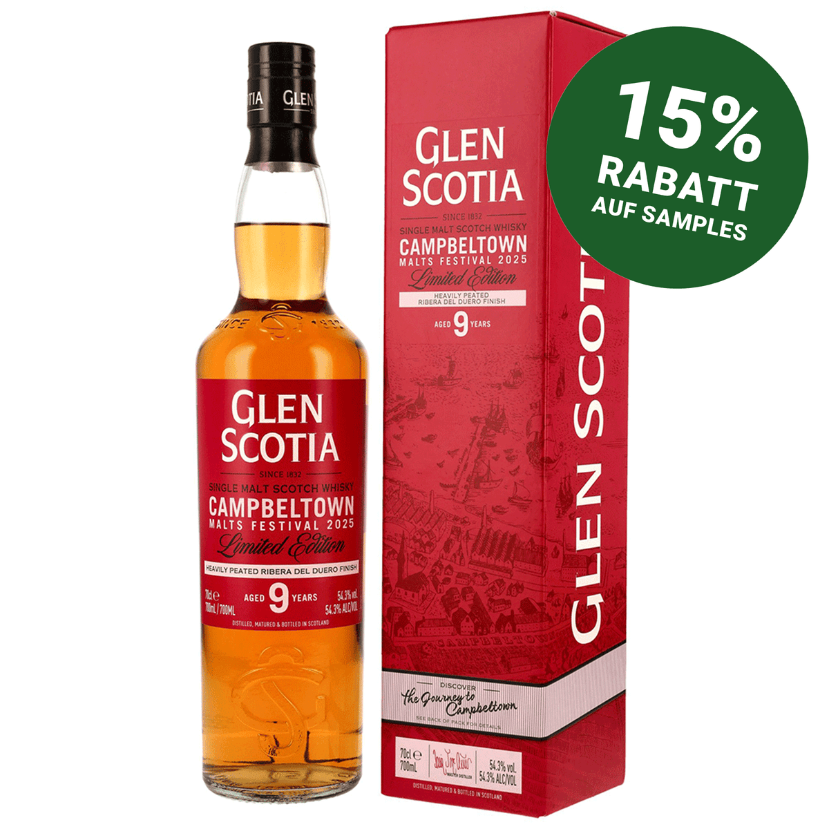 Glen Scotia 9 Jahre - Heavily Peated Ribera Del Duero Finish
