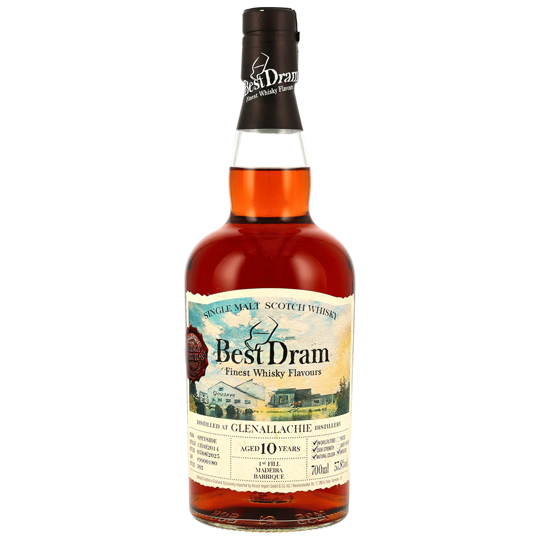 Glenallachie 2014/2025 - 10 Jahre - 1st Fill Madeira Barrique - Fassnummer 9900180 - Best Dram