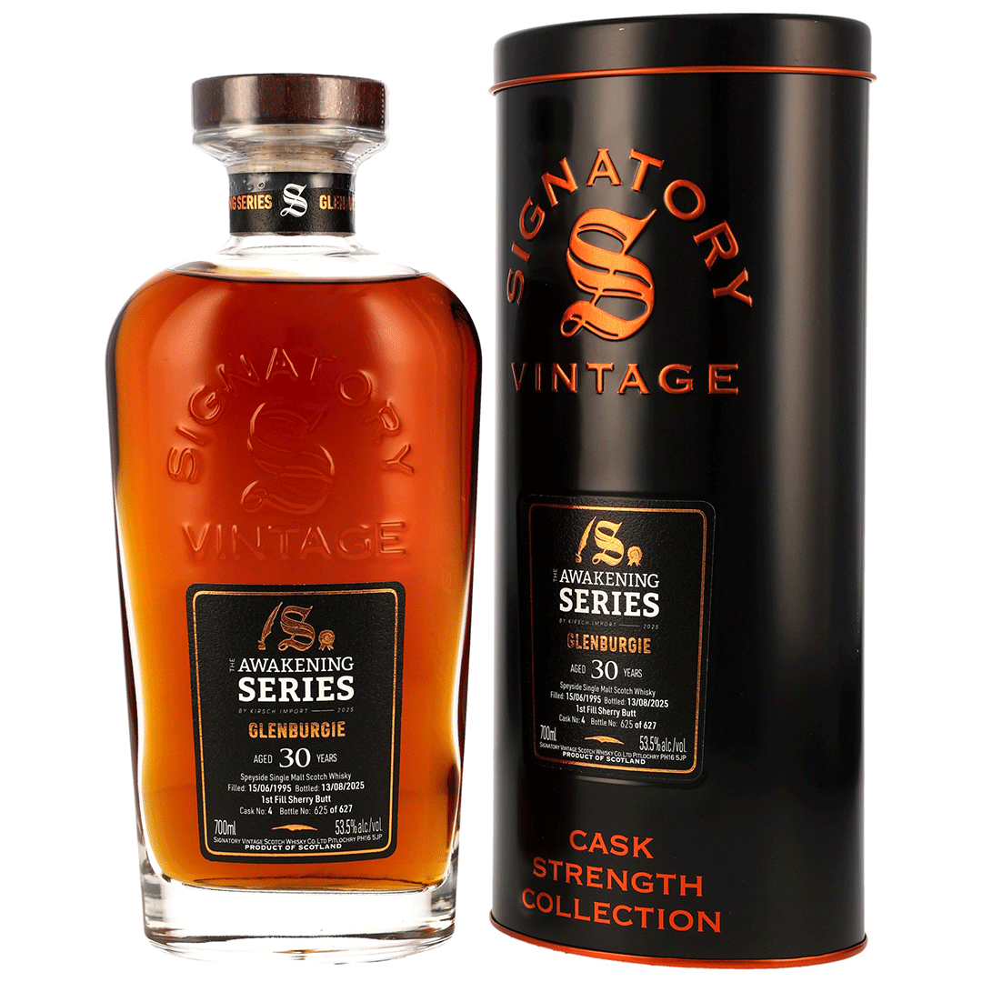 Glenburgie 1995/2025 - 30 Jahre - 1st Fill Sherry Butt - Fassnummer 4 - Cask Strength Collection - Signatory Vintage - The Awakening Series