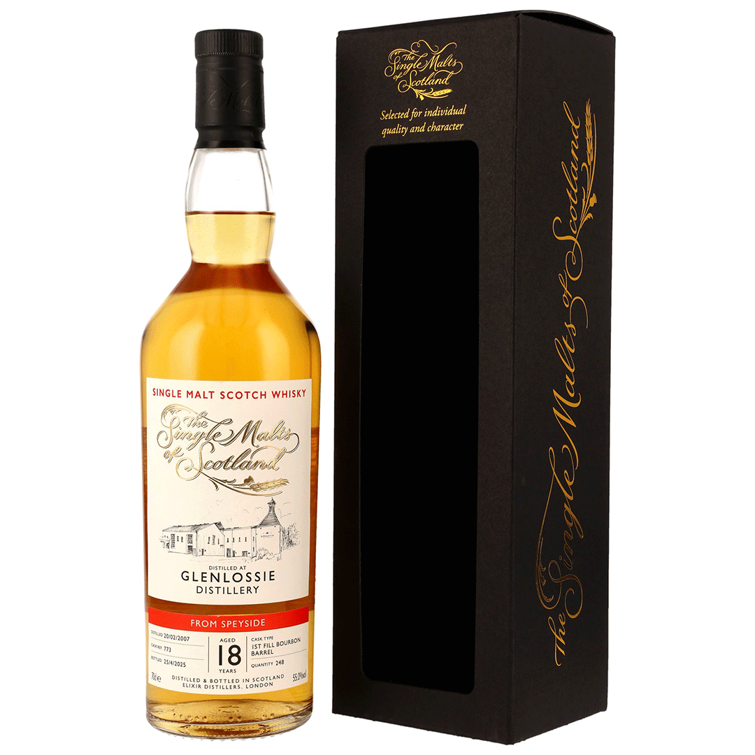 Glenlossie 2007/2025 - 18 Jahre - 1st Fill Bourbon Barrel - Fassnummer 773 - The Single Malts of Scotland