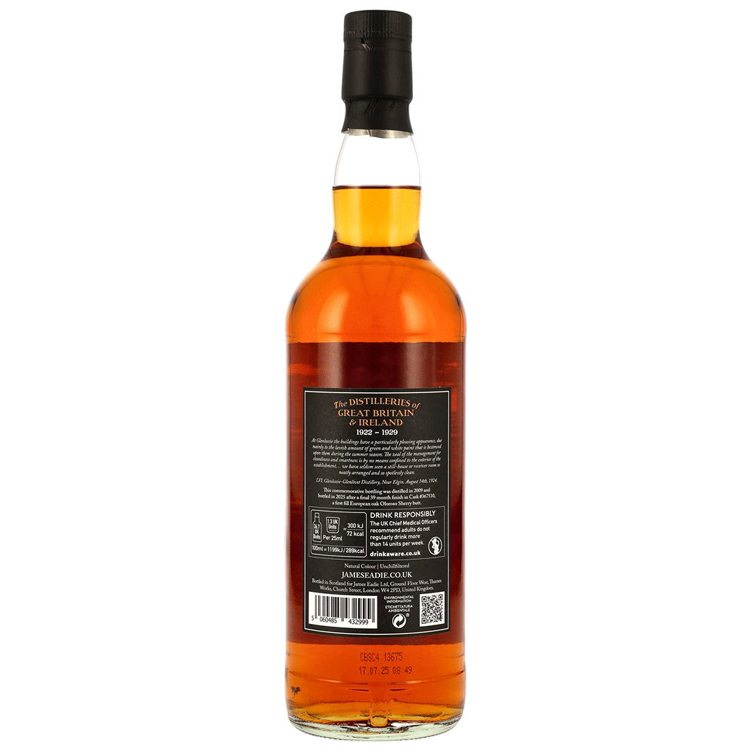Glenlossie 2009/2025 - 16 Jahre - First Fill Oloroso Sherry Butt - Fassnummer 367510 - James Eadie