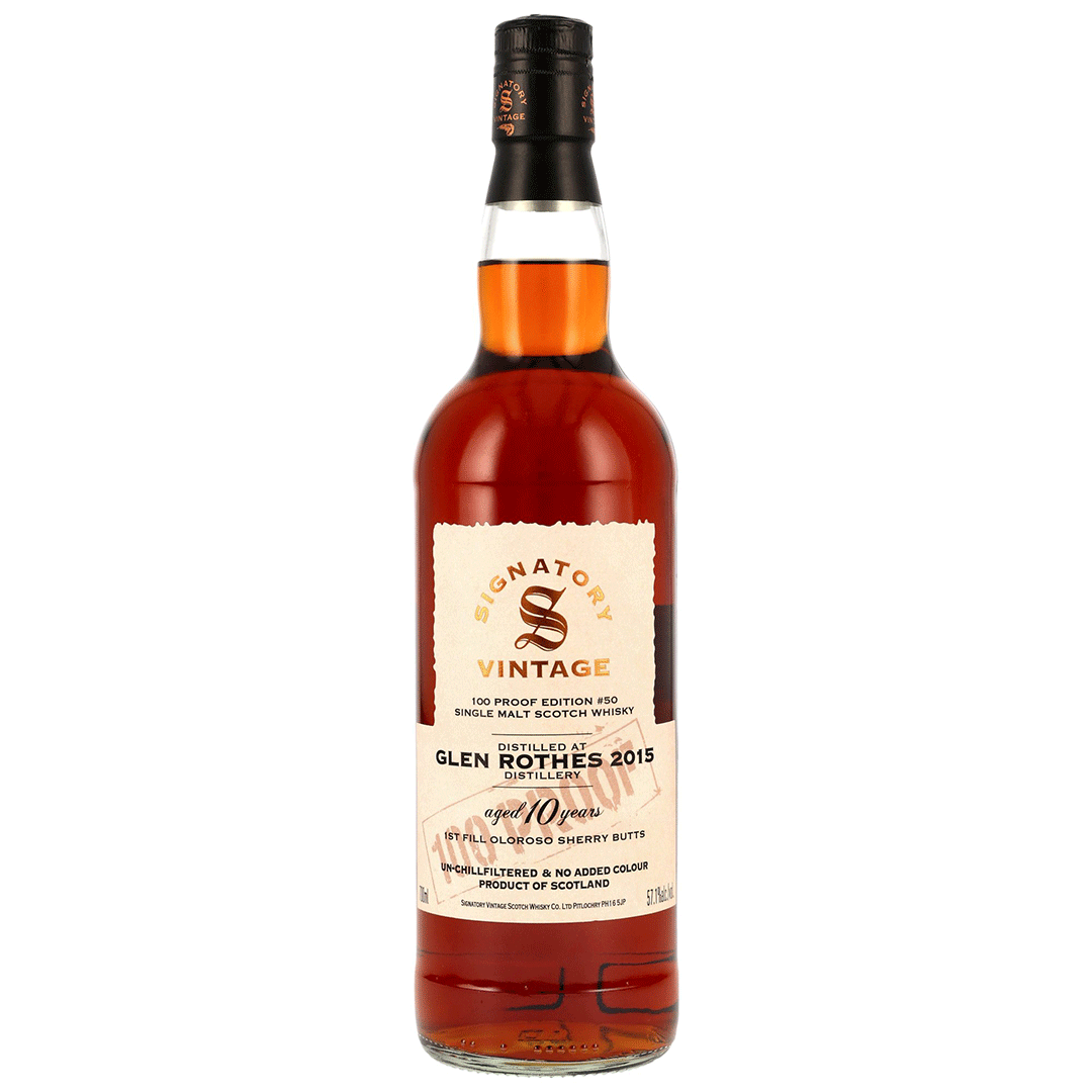 Glenrothes 2015/2025 - 10 Jahre - Signatory 100 PROOF Edition #50