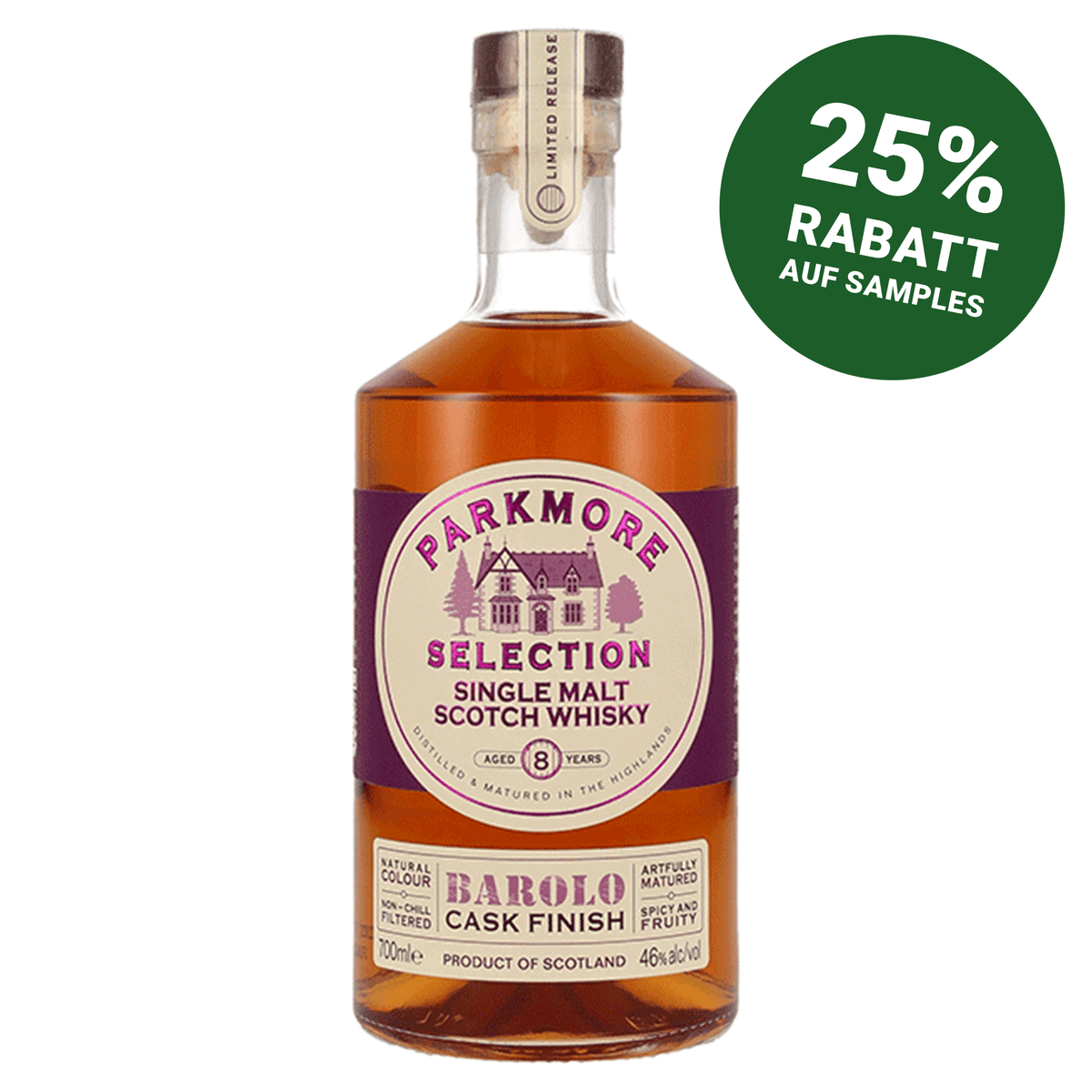 Highland Single Malt 8 Jahre - Barolo Cask - Parkmore Selection
