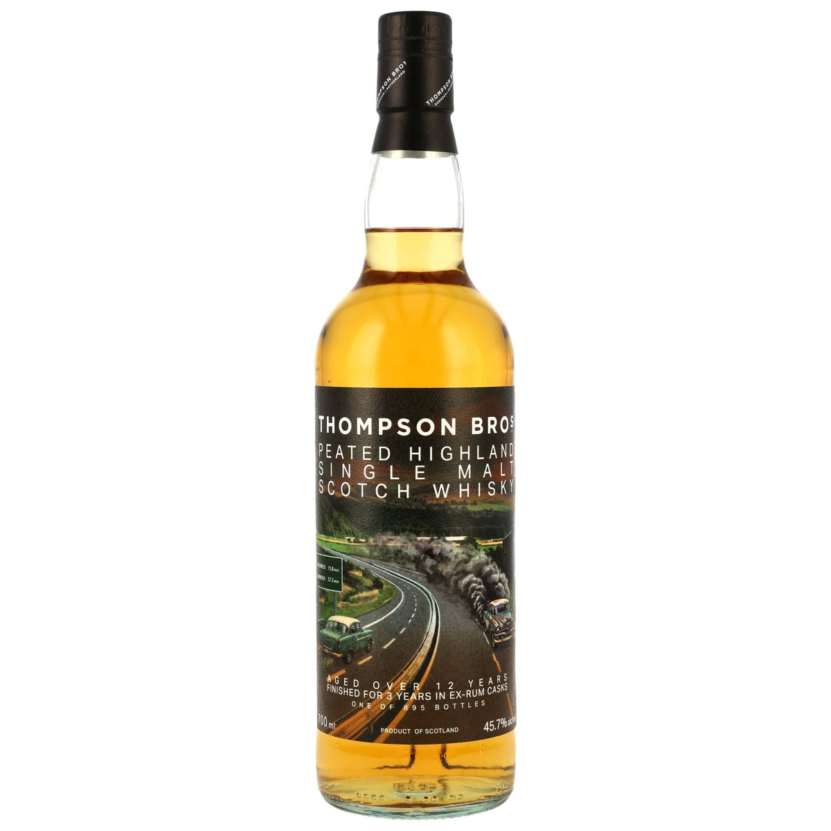Highland Single Malt Whisky 12 Jahre (Peated) - Rum Casks Finish - Thompson Bros.
