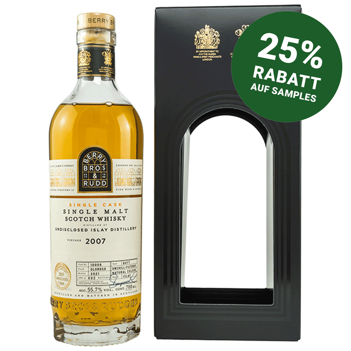 Undisclosed Islay Distillery 2007/2021 - Fassnummer 10008 - Berry Bros & Rudd