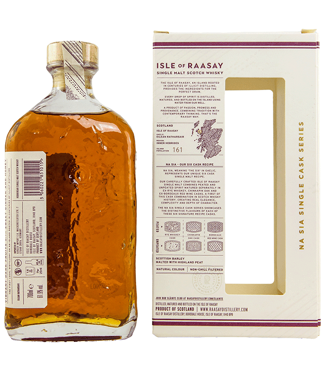 Isle of Raasay Single Malt Whisky - Single Cask #19/50 - First Fill Chinkapin Oak (peated)