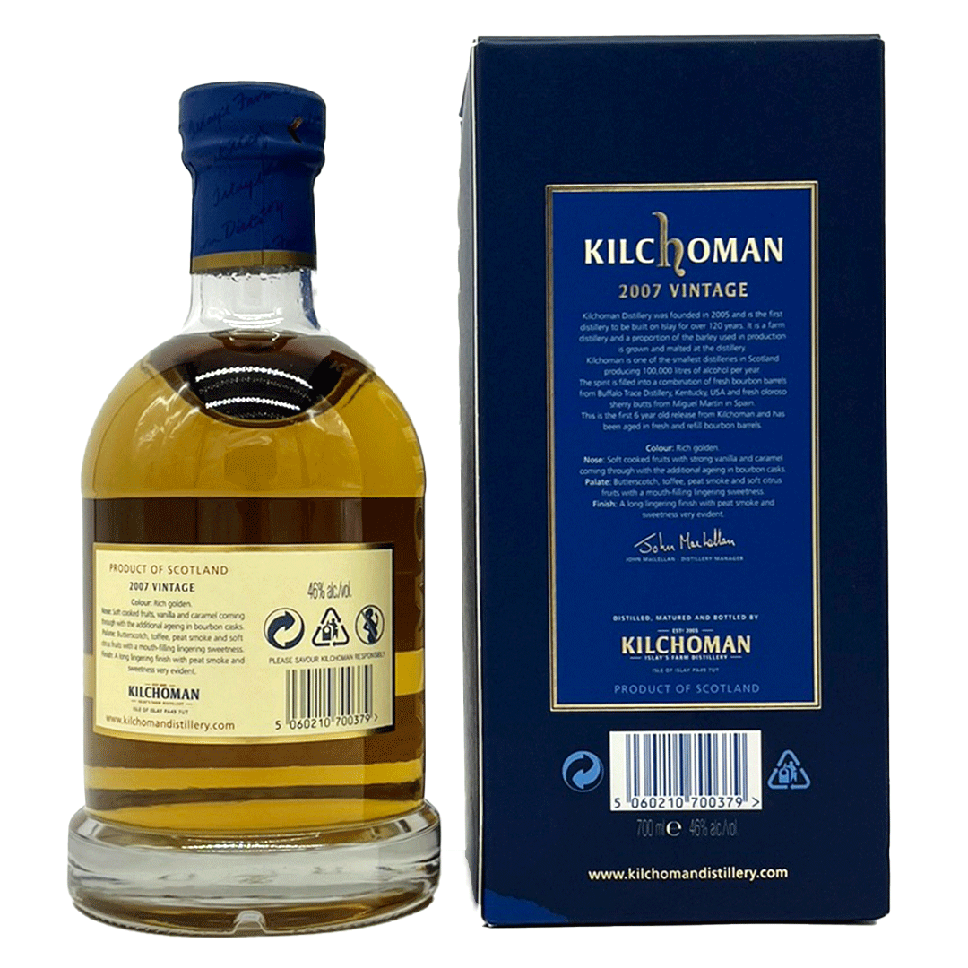 Kilchoman 2007 Vintage Release - Islay Single Malt Scotch Whisky
