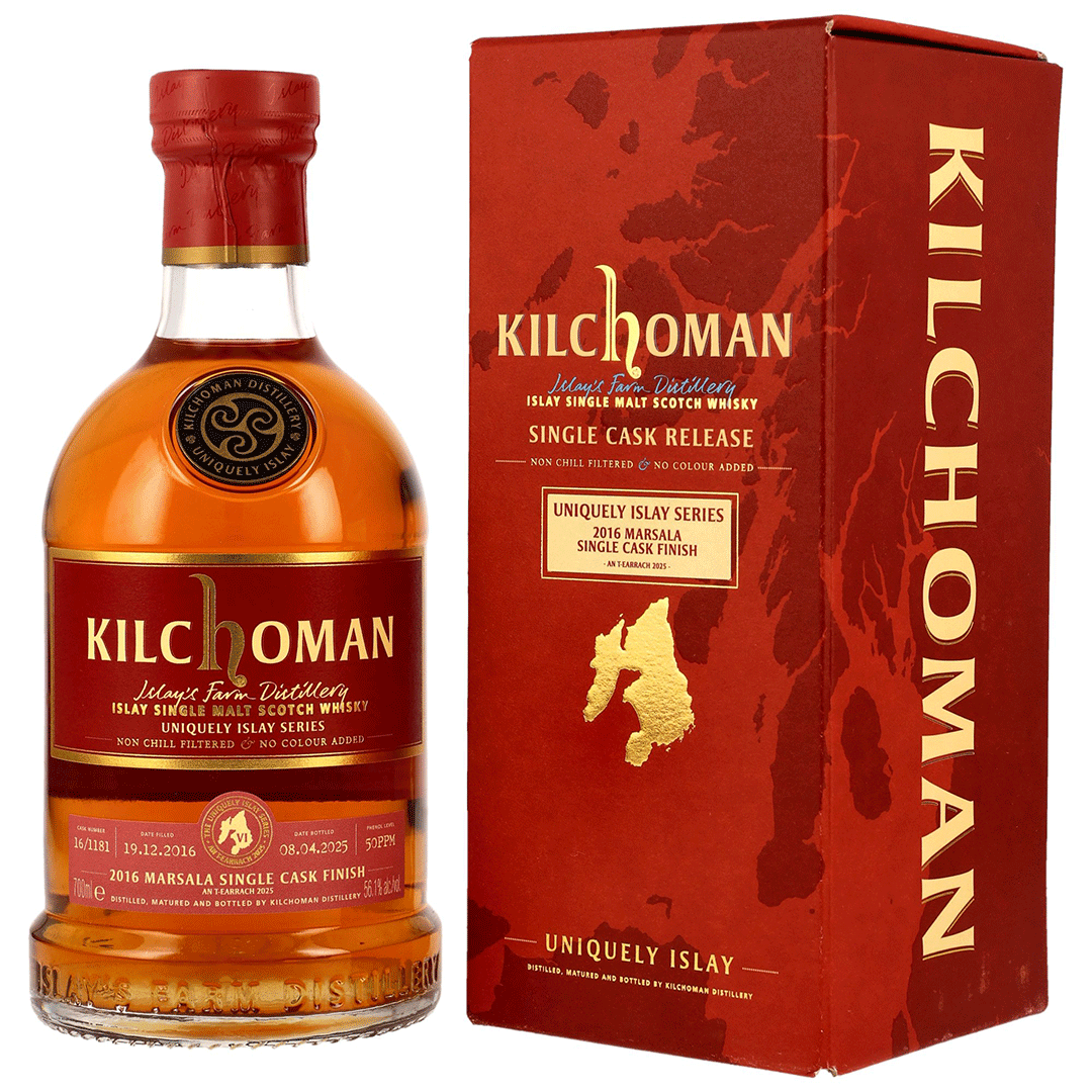 Kilchoman 2016/2025 - 8 Jahre - Marsala Cask - Fassnummer 16/1181 - An T-Earrach 2025