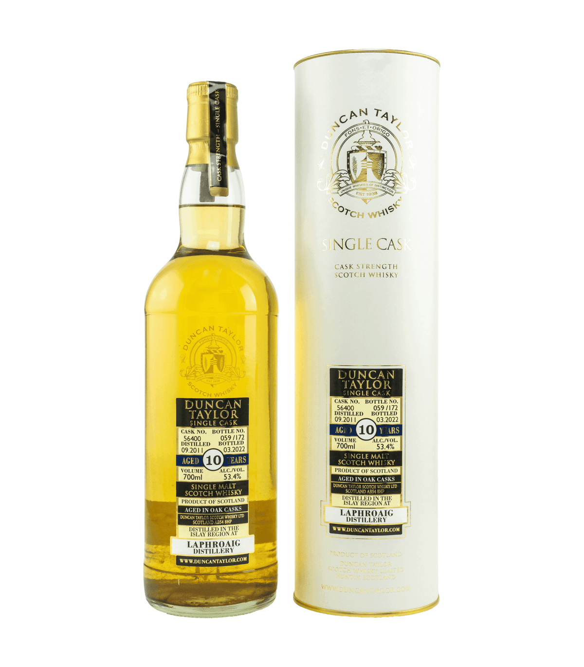 Laphroaig 2011/2022 - 10 Jahre - Fassnummer 56400 - Single Cask Collection - Duncan Taylor