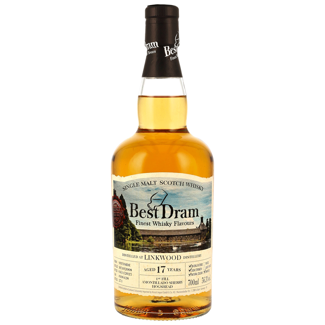 Linkwood 2008/2025 - 17 Jahre - 1st Fill Amontillado Sherry Hogshead - Fassnummer 306428 - Best Dram