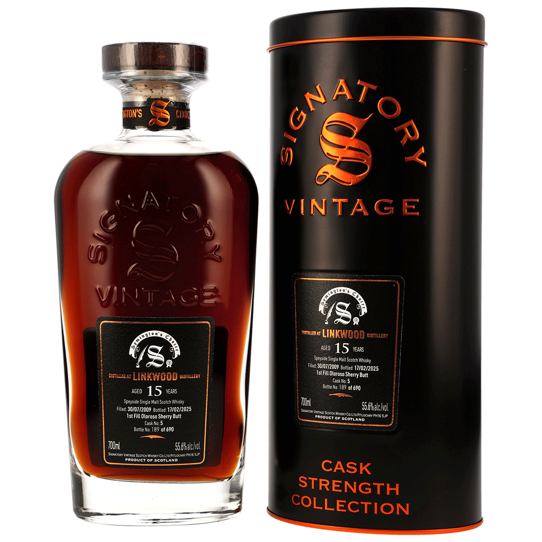 Linkwood 2009/2025 - 15 Jahre - 1st Fill Oloroso Sherry Butt - Fassnummer 5 - Signatory Symingtons Choice
