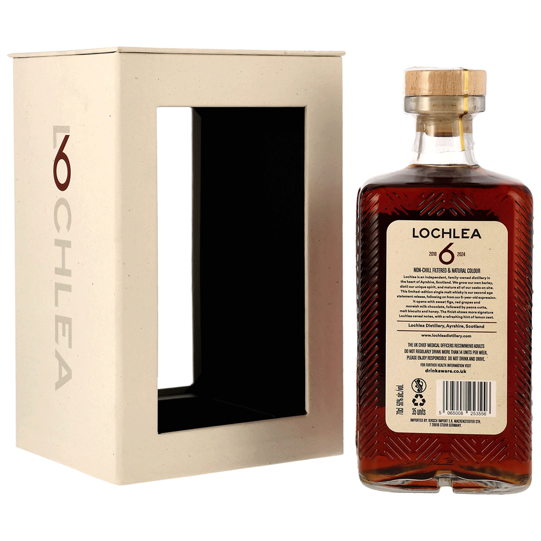 Lochlea 2018/2024 - 6 Jahre - 1st Fill Bourbon & Oloroso Sherry Casks - Fassnummern 132, 135, 138 & 250, 251, 252