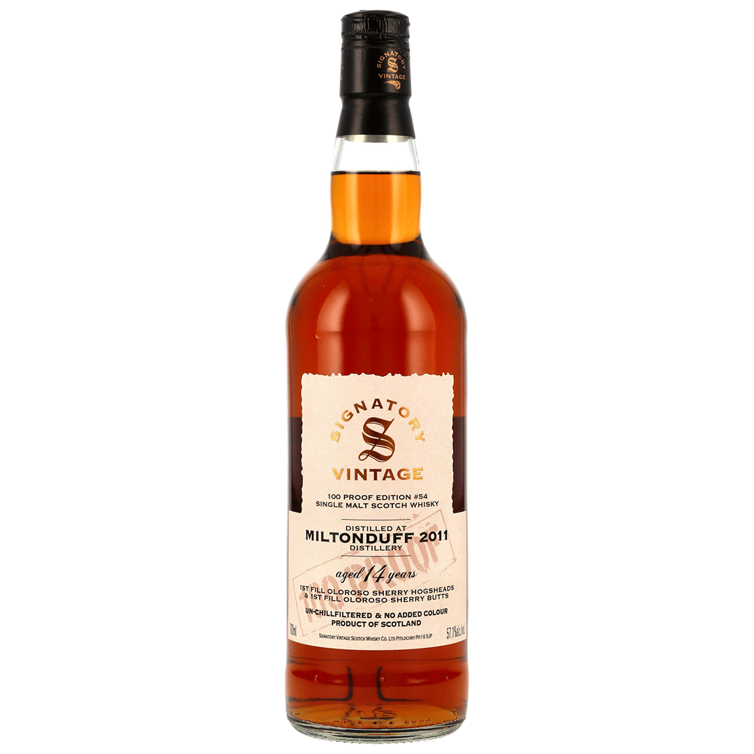 Miltonduff 2011/2025 - 14 Jahre - 1st Fill Oloroso Sherry Casks - Signatory 100 PROOF Edition #54