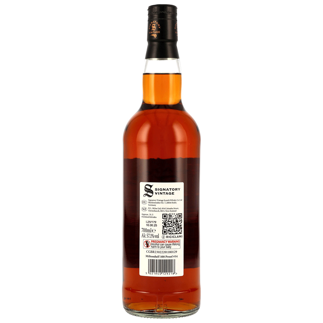 Miltonduff 2011/2025 - 14 Jahre - 1st Fill Oloroso Sherry Casks - Signatory 100 PROOF Edition #54