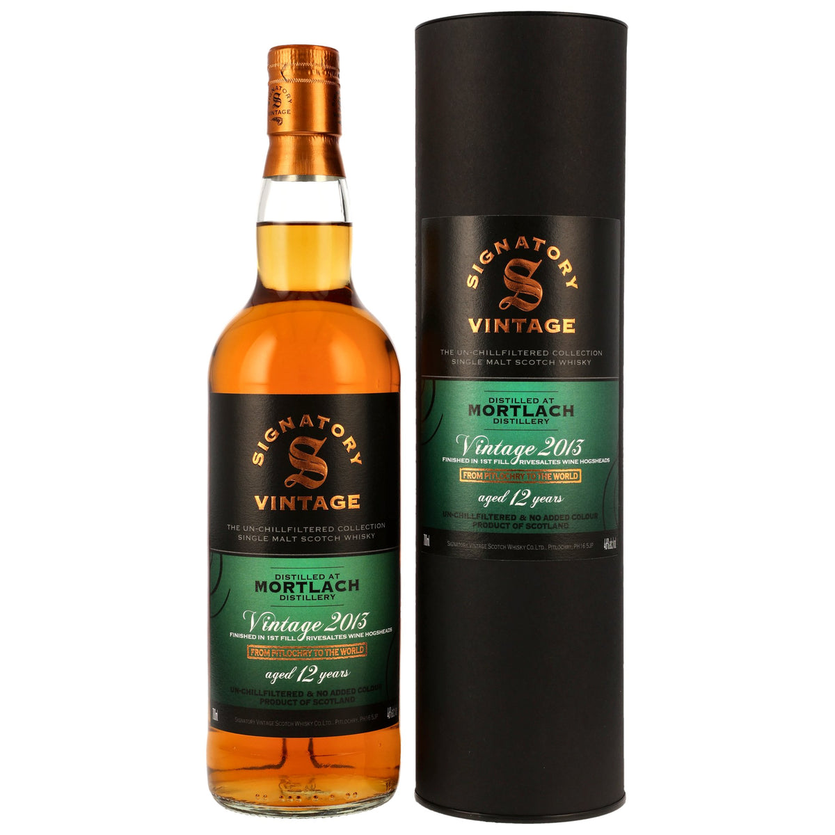 Mortlach 2013/2026 - 12 Jahre - 1st Fill Rivesaltes HHD Finish - Fassnummer 104, 105, 107, 109, 110 - The Un-Chillfiltered Collection - Signatory Vintage