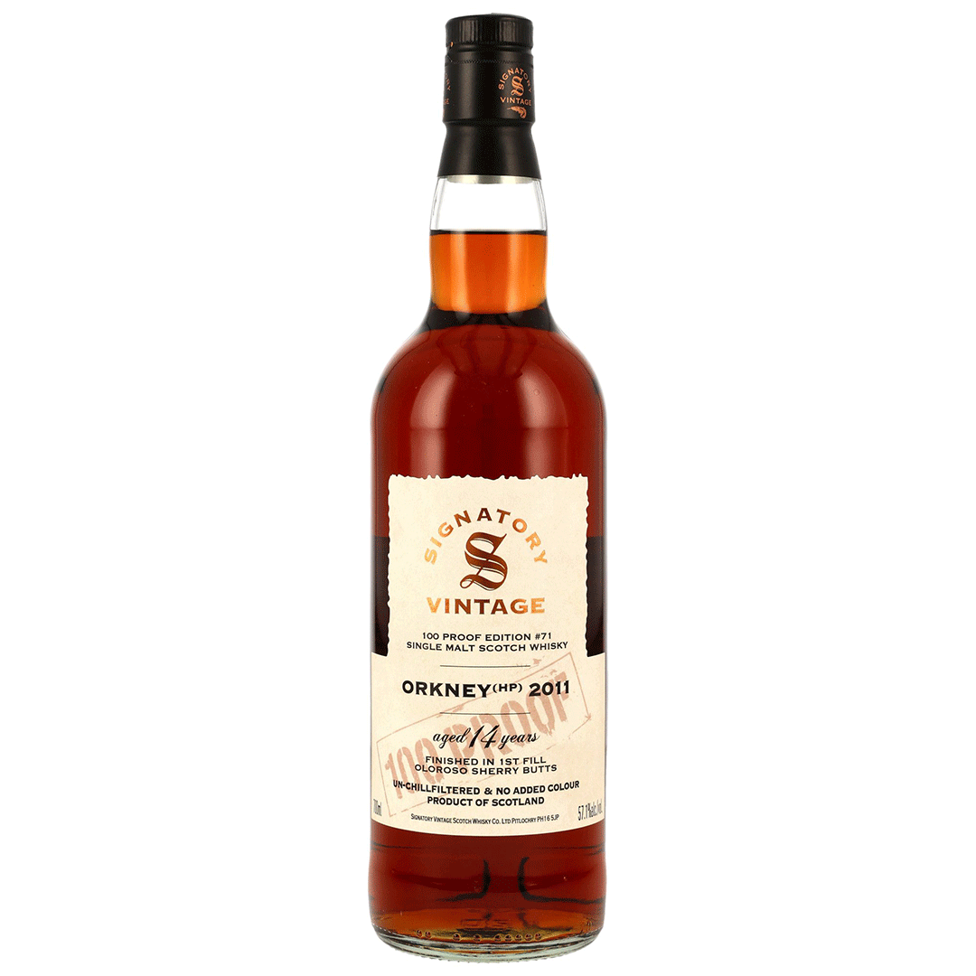Orkney 2011/2026 - 14 Jahre - 1st Fill Oloroso Sherry Butts Finish - Signatory 100 PROOF Edition #71