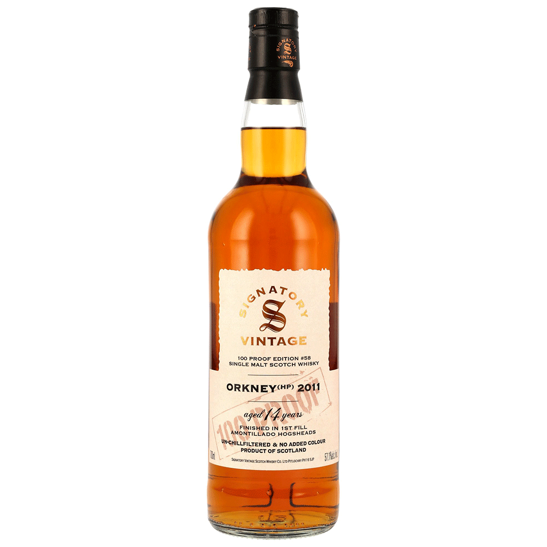 Orkney (HP) 2011/2025 - 14 Jahre - 1st Fill Amontillado Hogsheads - Signatory 100 PROOF Edition #58