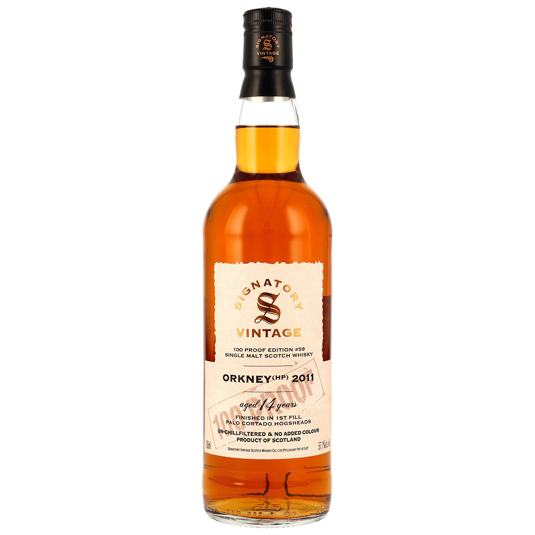 Orkney (HP) 2011/2025 - 14 Jahre - 1st Fill Palo Cortado Hogsheads - Signatory 100 PROOF Edition #59
