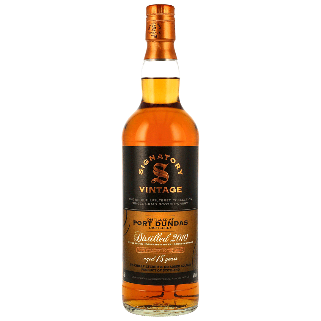 Port Dundas 2010/2026 - 15 Jahre - Single Grain - 1st Fill Sherry & Bourbon Casks - The Un-Chillfiltered Collection - Signatory Vintage
