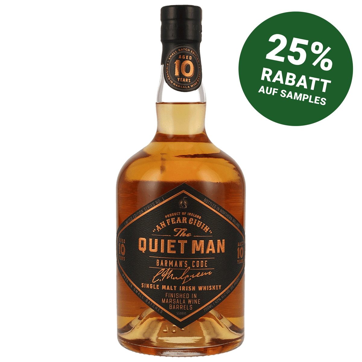 The Quiet Man 10 Jahre - Barman's Code - Marsala Cask Finish - Irish Single Malt