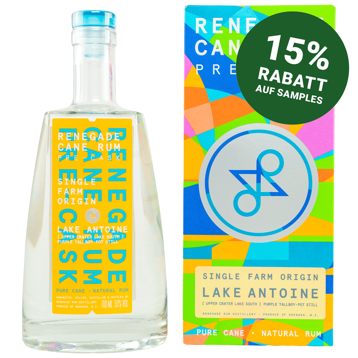 Renegade Rum - Lake Antoine/Upper Crater Pot Still Rum - 1st Release