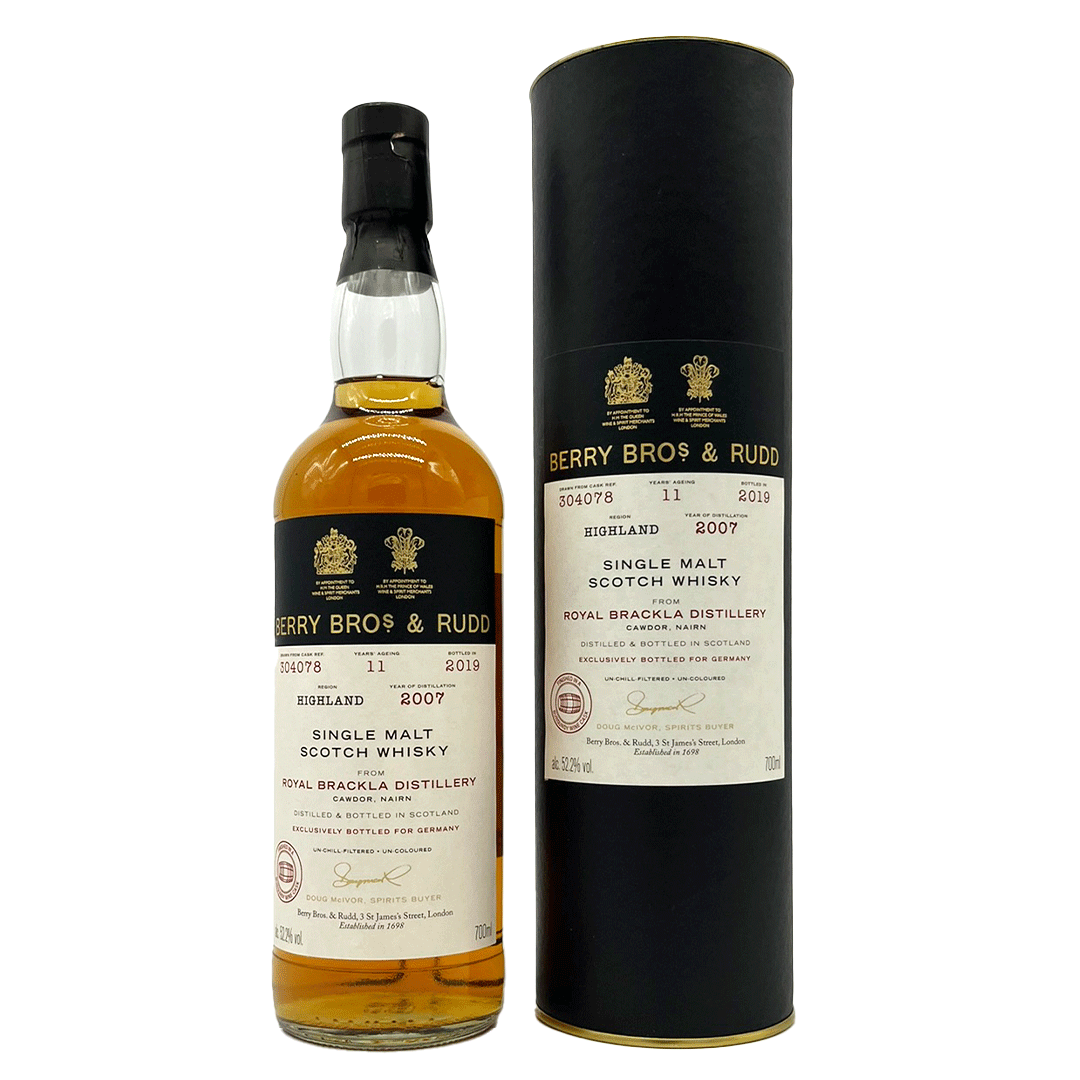 Royal Brackla 2007/2019 - Burgundy Wine Cask Finish - Fassnummer 304078 - Berry Bros & Rudd