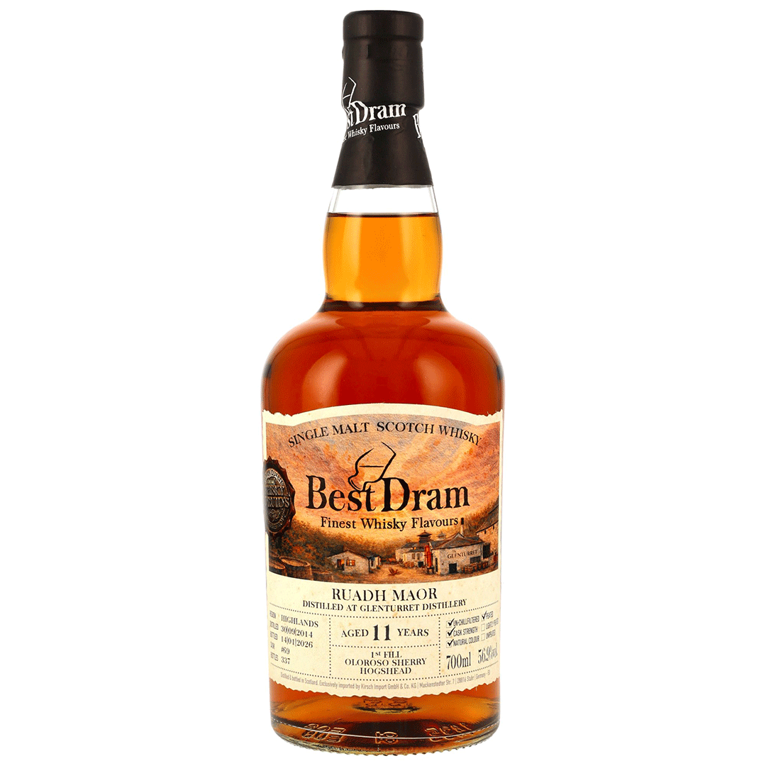 Ruadh Maor 2014/2026 - 11 Jahre - 1st Fill Oloroso Sherry Hogshead - Fassnummer 69 - Best Dram