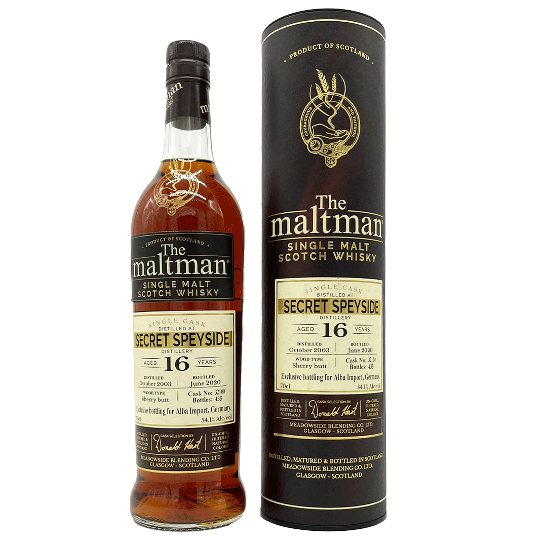 Secret Speyside 16 Jahre - Sherry Butt - Fassnummer 32100 - The Maltman
