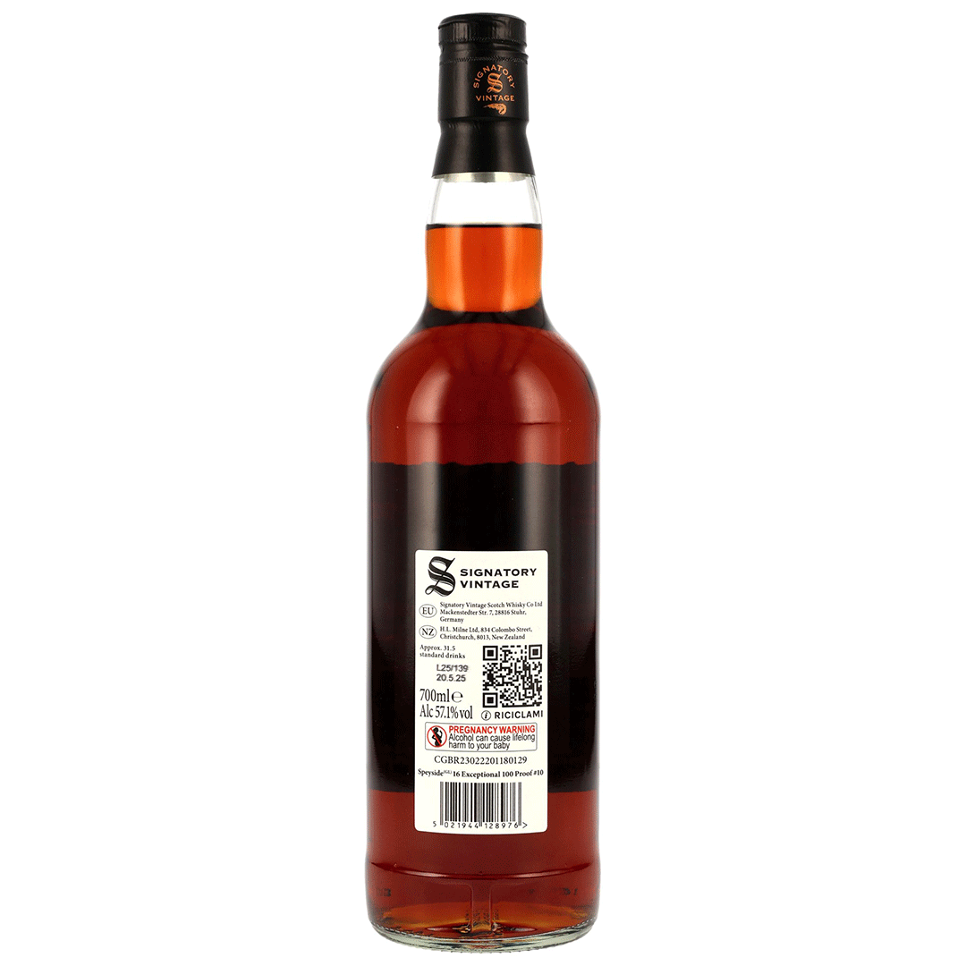 Speyside (GL) - 16 Jahre - Signatory 100 PROOF Exceptional Cask Edition #10
